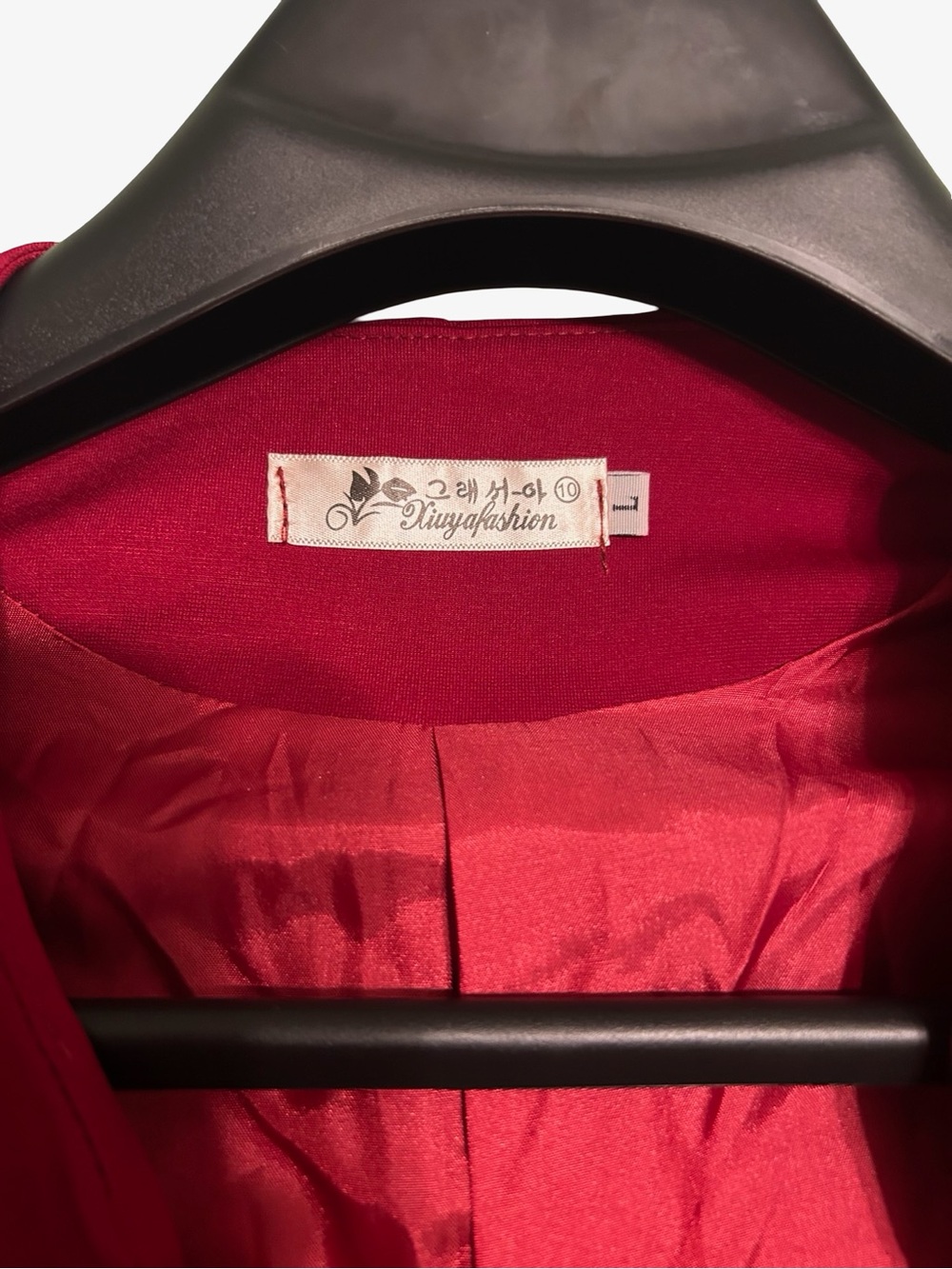 Women's Single-Button Crimson Blazer Jacket - Picture 4 of 4